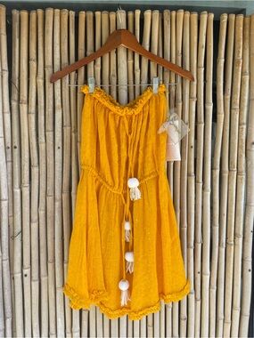 Yellow Strapless Sundress